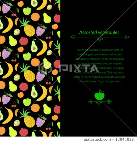 Fruit vector background Fruit vector background 13043038
