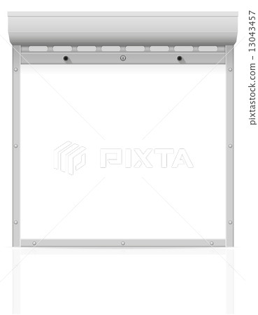 metal perforated rolling shutters vector illustration metal perforated rolling shutters vector illustration 13043457