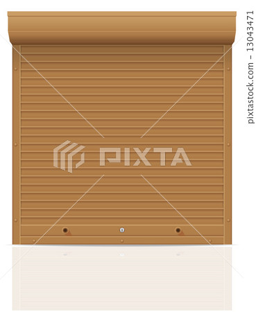 brown rolling shutters vector illustration brown rolling shutters vector illustration 13043471