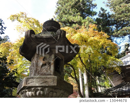 石燈籠和秋葉 石燈籠和秋葉 13044678