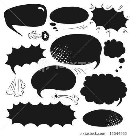 Set comics bubbles 13044963