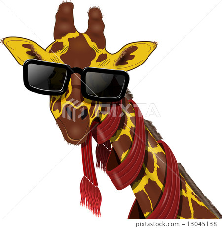 giraffe in sunglasses 13045138
