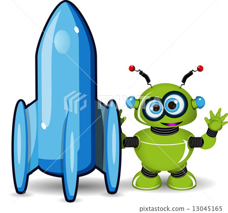 Green Robot and Rocket Green Robot and Rocket 13045165