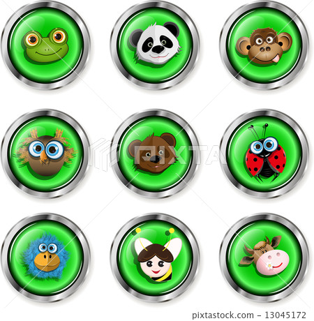 Cartoon animal icons Cartoon animal icons 13045172