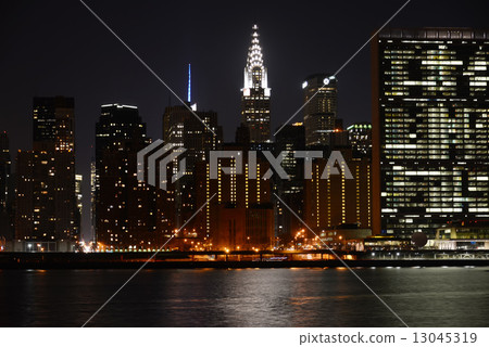 Night view of Manhattan seen from Long Island City Night view of Manhattan seen from Long Island City 13045319