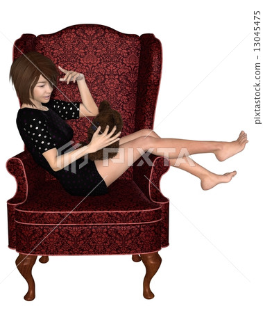 Asian Girl in Armchair Asian Girl in Armchair 13045475