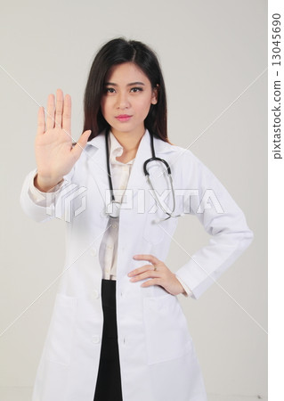 Doctor with stop hand sign Doctor with stop hand sign 13045690