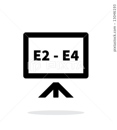 Chess notation board simple icon on white background. Chess notation board simple icon on white background. 13046193