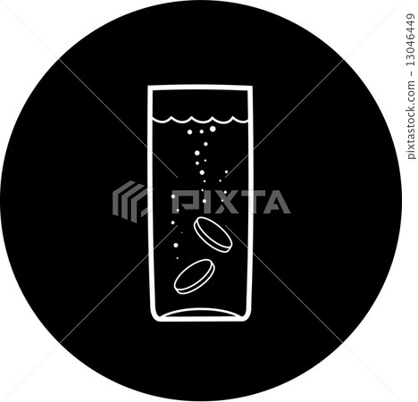 glass with aspirin glass with aspirin 13046449