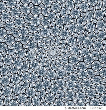 Mosaic pattern of light blue diamonds 13047325