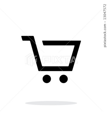 Empty supermarket shopping cart simple icon on white background. Empty supermarket shopping cart simple icon on white background. 13047572