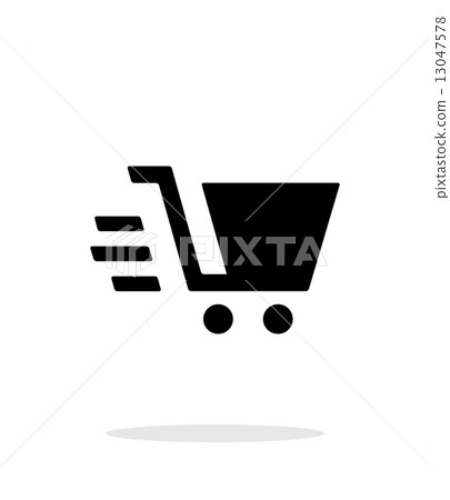Shopping cart simple icon on white background. Shopping cart simple icon on white background. 13047578