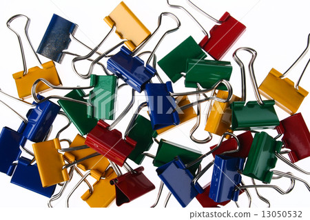 Colorful Paper Clips Isolated on White Background 13050532