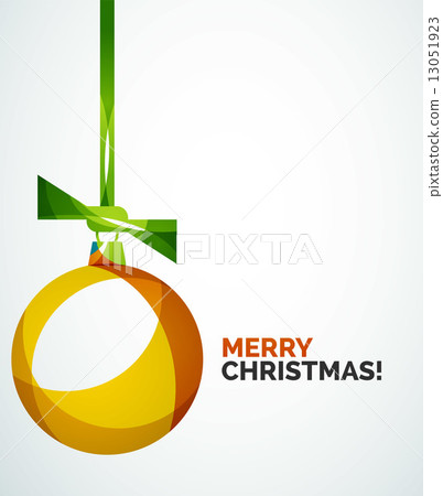 Merry Christmas card - abstract ball, bauble Merry Christmas card - abstract ball, bauble 13051923
