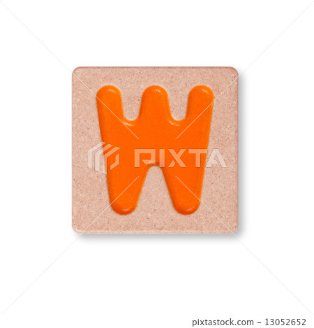 Letter W isolated on white background Letter W isolated on white background 13052652