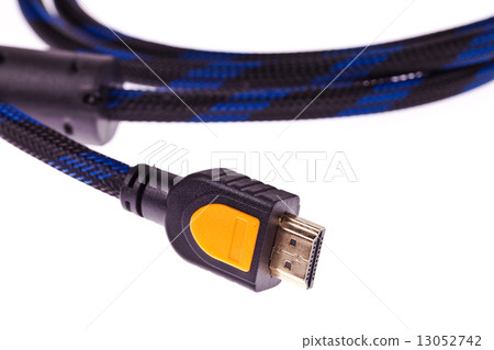 HDMI cable isolated on a white background HDMI cable isolated on a white background 13052742