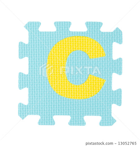 Alphabet toy piece isolated on white background 13052765