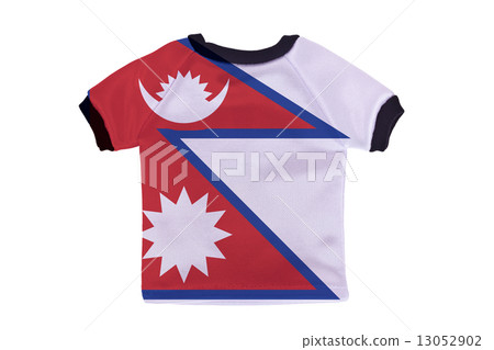 Small shirt with Nepal flag isolated on white background 13052902