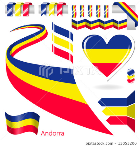 Set of Vector Flag of Andorra 13053200