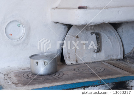 Ukrainian traditional kitchen with stove. 13053257