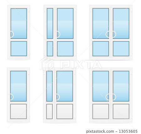 plastic transparent doors vector illustration plastic transparent doors vector illustration 13053605