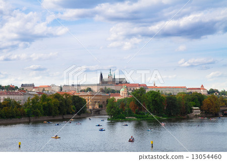 embankment of Vltava  with Vitus cathedral, Prague embankment of Vltava  with Vitus cathedral, Prague 13054460