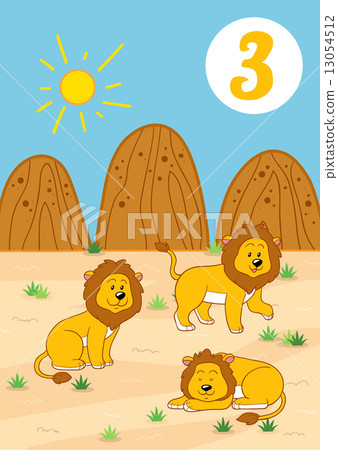 Three cute lions Three cute lions 13054512