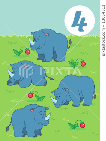 Four cute rhino Four cute rhino 13054513