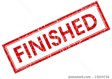 finished red square stamp isolated on white background 13054716