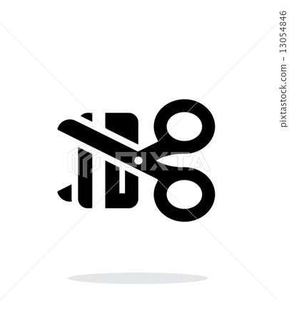 Deactivation credit card icon on white background. 13054846