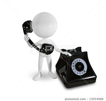 white man on a black telephone white man on a black telephone 13054980