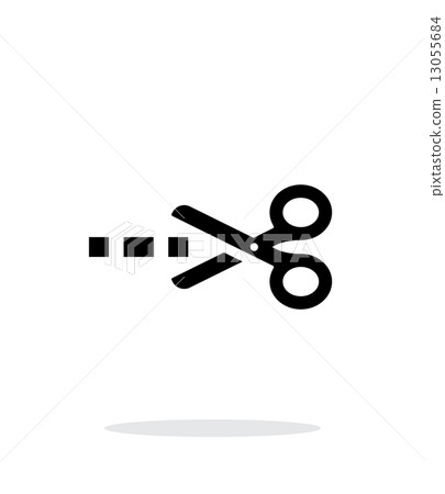 Cut line icon on white background. 13055684