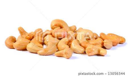 cashew nuts isolated on white background cashew nuts isolated on white background 13056344
