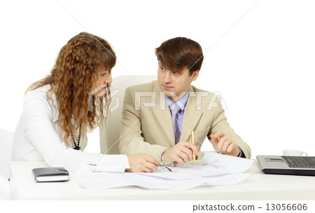 Young businessmen on a workplace 13056606