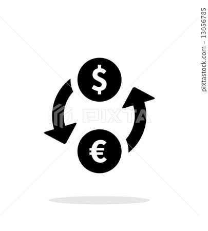 Exchange money icon on white background. Exchange money icon on white background. 13056785