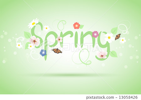 vector abstract spring background-插圖素材 [13058426] - PIXTA圖庫