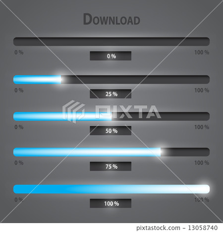 blue lights internet download bars set eps10 13058740