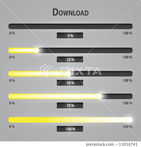 yellow lights internet download bars set eps10 yellow lights internet download bars set eps10 13058741