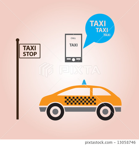 taxi style icons decoration eps10 13058746