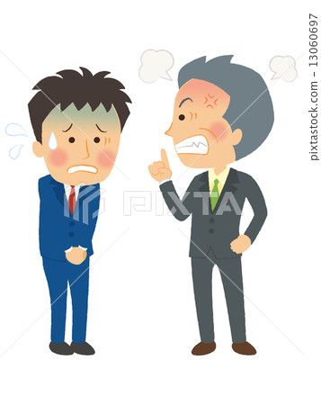 A man who is angry with an angry boss 13060697
