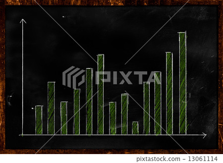 Data Statistic Green on Blackboard - Stock Illustration [13061114] - PIXTA