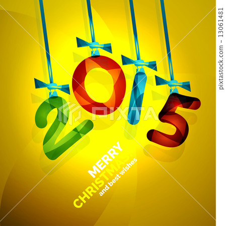 Glossy Christmas baubles, greeting card template Glossy Christmas baubles, greeting card template 13061481