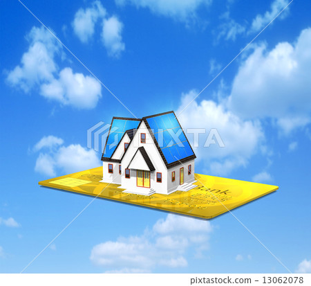 Eco house on gold credit card 13062078