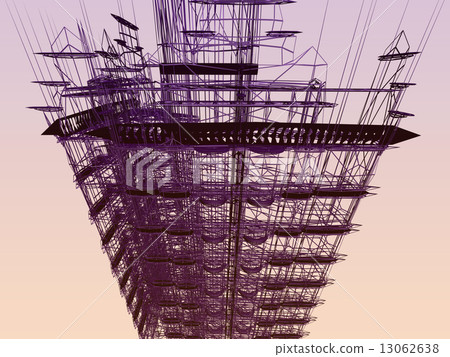 3d render abstract modern architecture background 13062638
