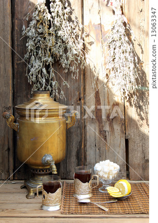 tea, vintage, samovar 13063347