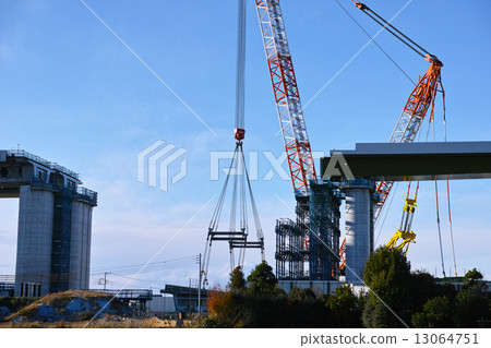 Area central road Construction near Joetsu Shinkansen crossing December 2014 Just before consolidation 13064751