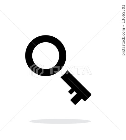 Key icon on white background. Key icon on white background. 13065303