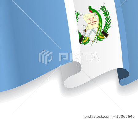 Background with waving Guatemala Flag. Vector Background with waving Guatemala Flag. Vector 13065646