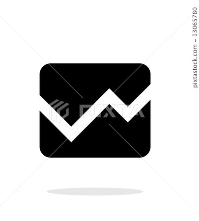 Line chart icon on white background. Line chart icon on white background. 13065780