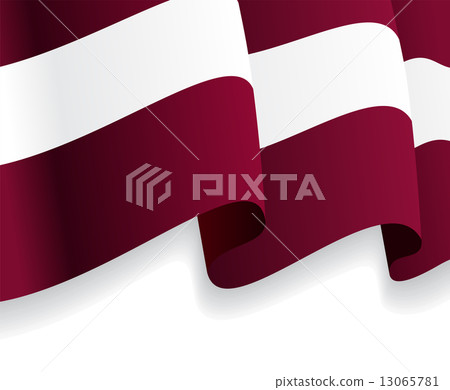 Background with waving Latvian Flag. Vector Background with waving Latvian Flag. Vector 13065781